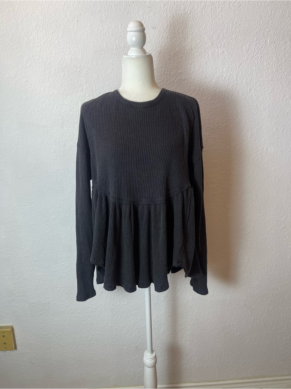 Free people we the free Oh My Babydoll Thermal in black size M